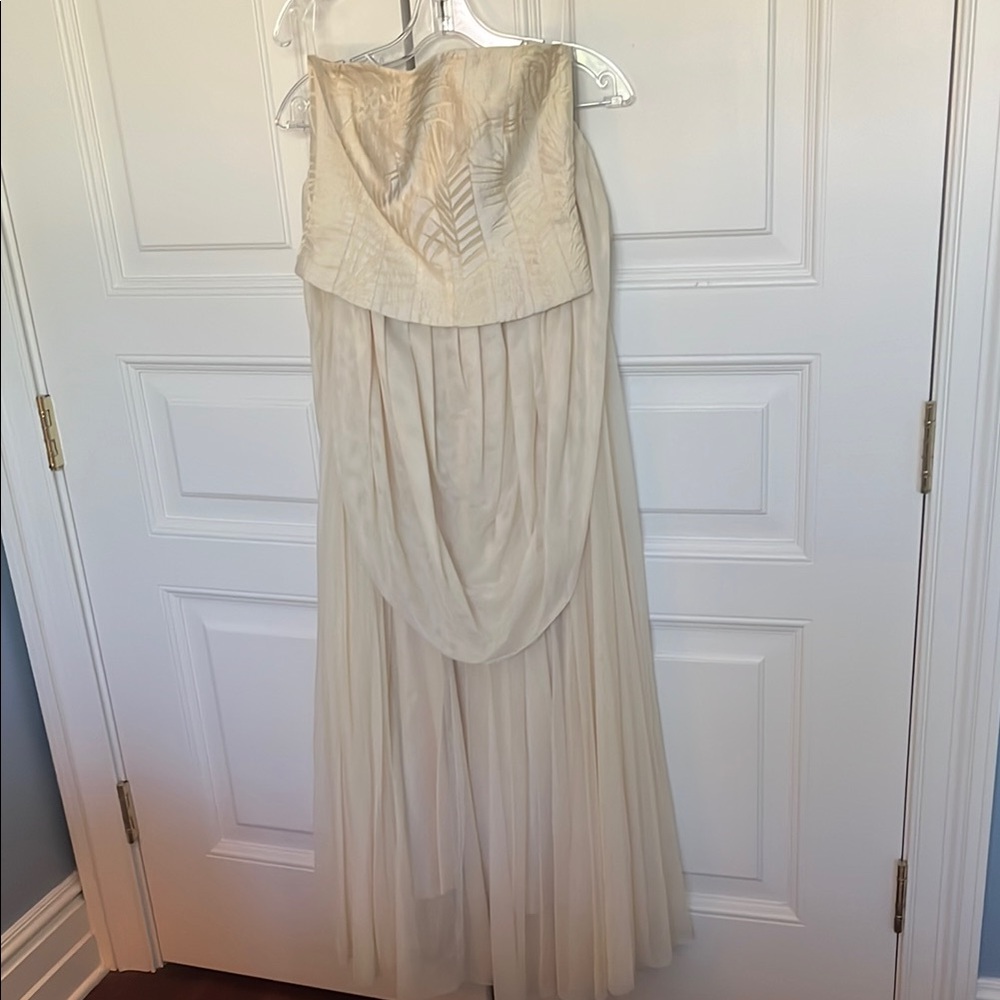 vintage max mara piamoforte cream off white bustier and tulle shirt